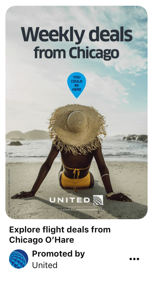 Pinterest static ad example