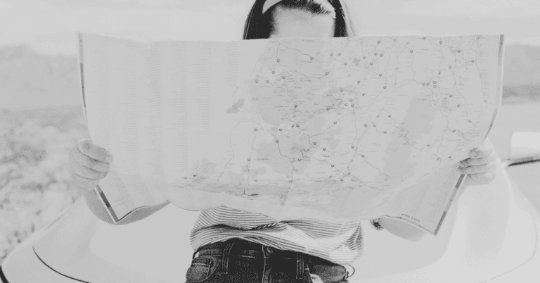 Woman holds map