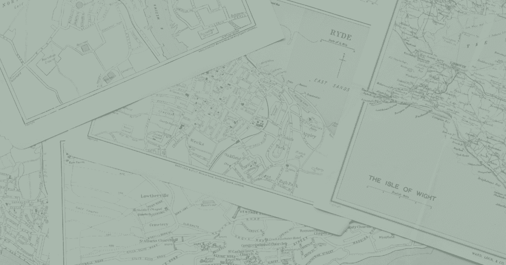 Map pages with a green overlay