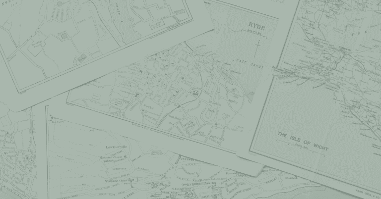 Map pages with a green overlay