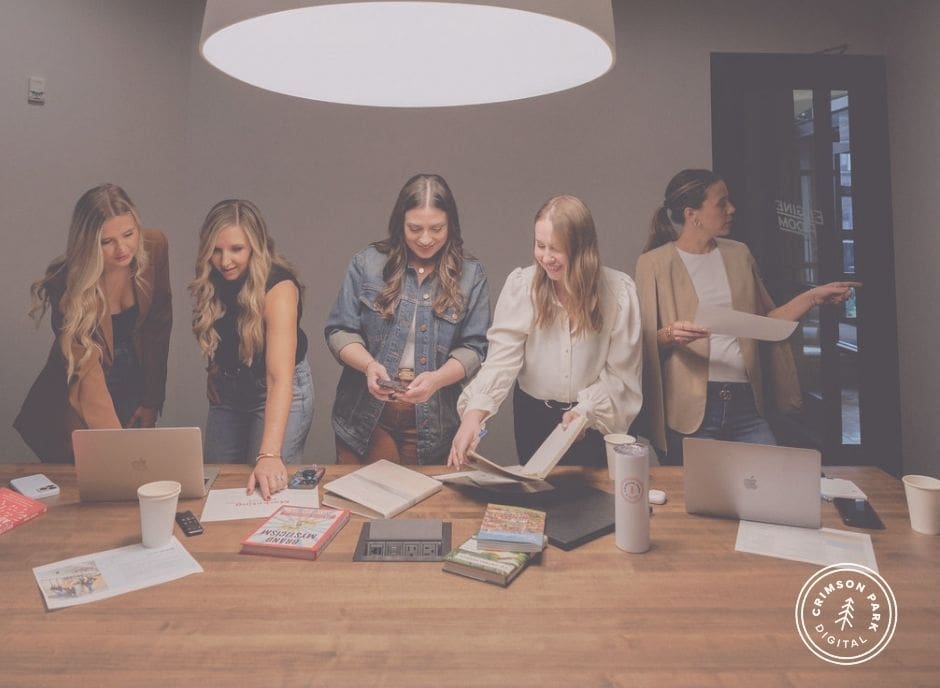 Crimson Park Digital team working on an SEO strategy